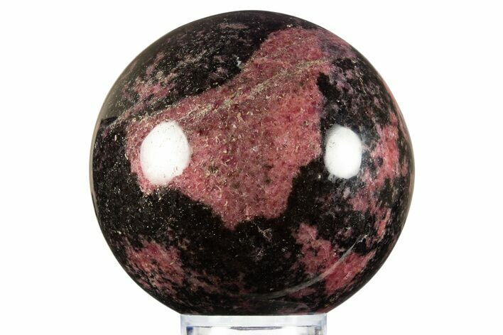Polished Rhodonite Sphere - Madagascar #337268